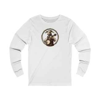 "Baaanjo Picker" - Goat Playing The Banjo - Long Sleeve Banjo Shirt - Adult/Unisex Sizes