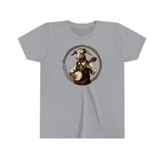 "Baaanjo Picker" - Goat Playing The Banjo - Short Sleeve Banjo Shirt - Youth Sizes