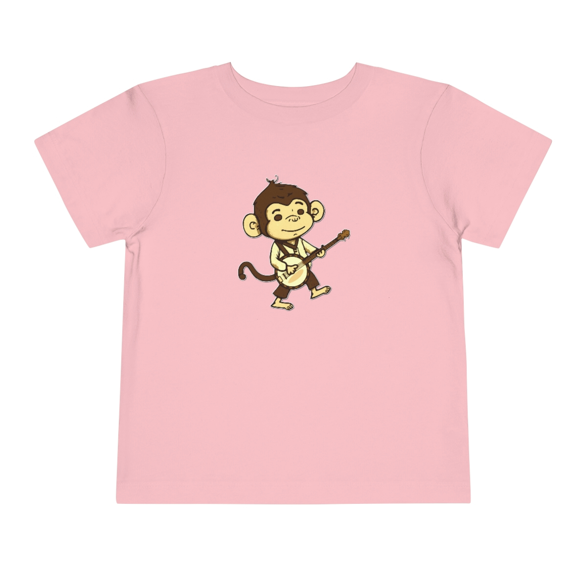 "Banjo Bonobo" - Monkey Playing The Banjo - Short Sleeve Banjo Shirt - Toddler Sizes - Image 11