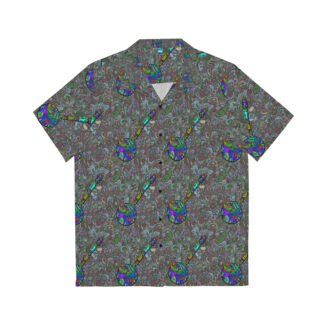 Colorful Hawaiian Banjo Shirt - Banjo Gift, Banjo Player Gift, Bluegrass Banjo, Bluegrass Music, Clawhammer Banjo, Bluegrass Festival