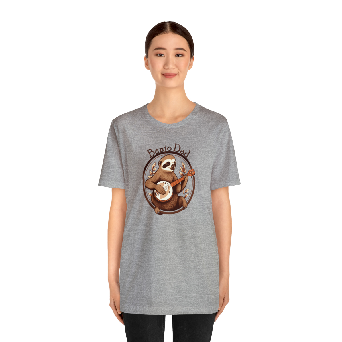 Banjo Dad - Sloth Banjo Shirt - Short Sleeve T - Banjo Gift, Fathers Day, Gift for Dad, Banjo Player, Bluegrass Music, Dad Musician Gift - Image 111