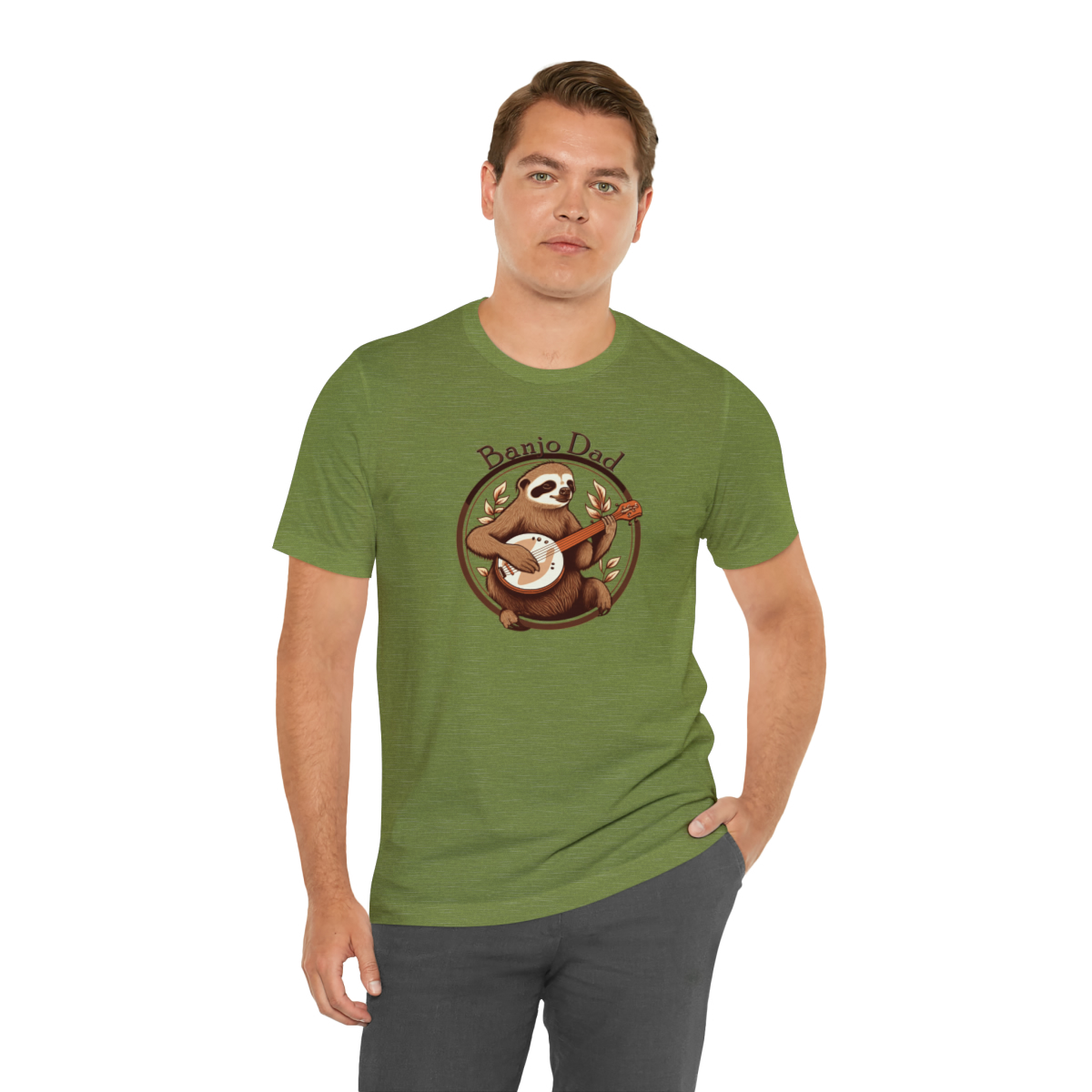 Banjo Dad - Sloth Banjo Shirt - Short Sleeve T - Banjo Gift, Fathers Day, Gift for Dad, Banjo Player, Bluegrass Music, Dad Musician Gift - Image 90