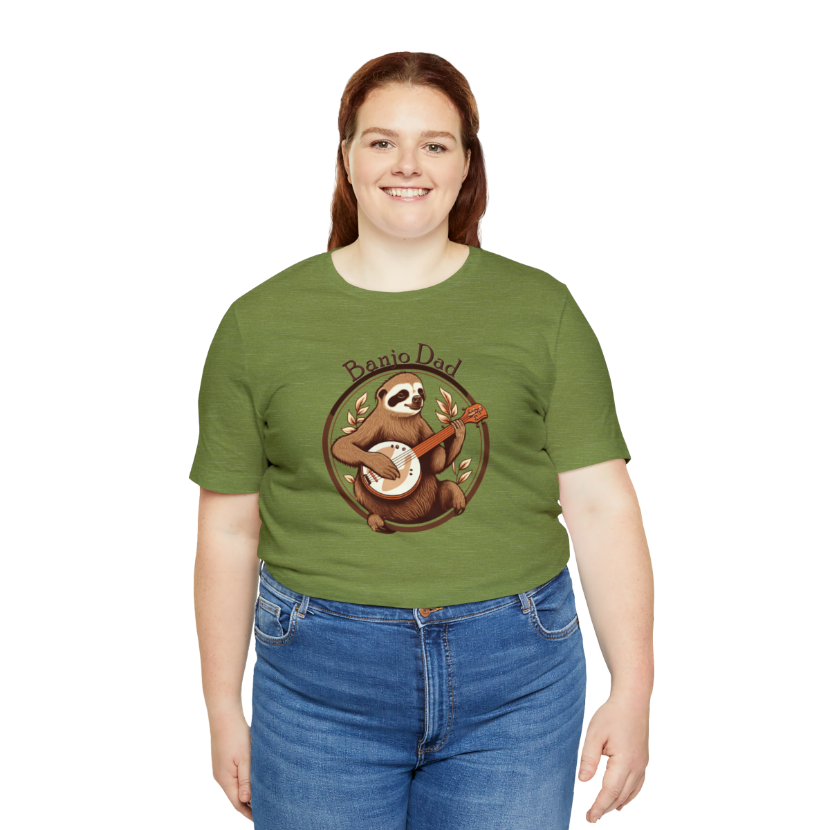 Banjo Dad - Sloth Banjo Shirt - Short Sleeve T - Banjo Gift, Fathers Day, Gift for Dad, Banjo Player, Bluegrass Music, Dad Musician Gift - Image 91