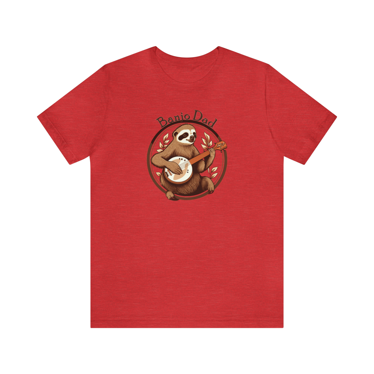 Banjo Dad - Sloth Banjo Shirt - Short Sleeve T - Banjo Gift, Fathers Day, Gift for Dad, Banjo Player, Bluegrass Music, Dad Musician Gift - Image 133