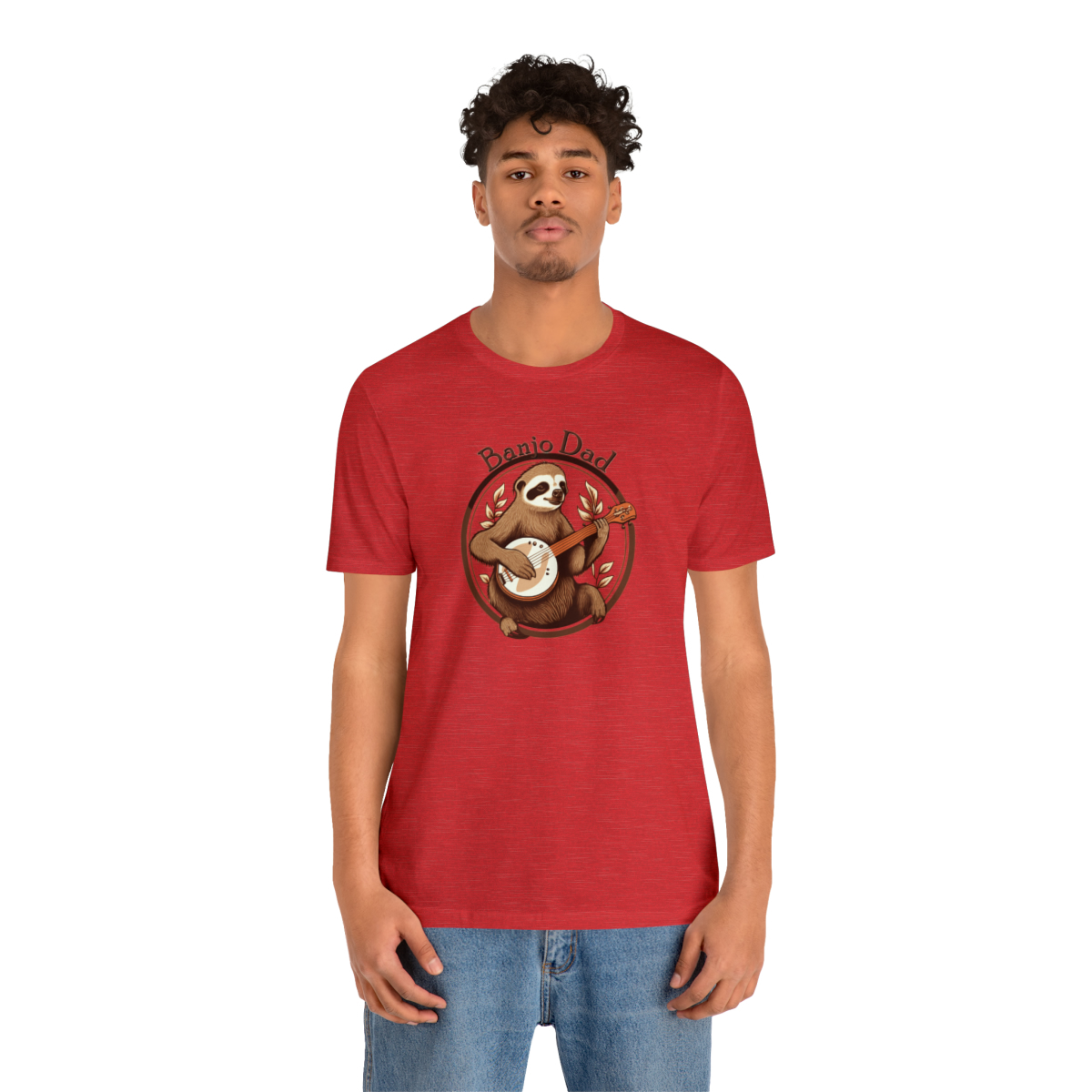 Banjo Dad - Sloth Banjo Shirt - Short Sleeve T - Banjo Gift, Fathers Day, Gift for Dad, Banjo Player, Bluegrass Music, Dad Musician Gift - Image 136