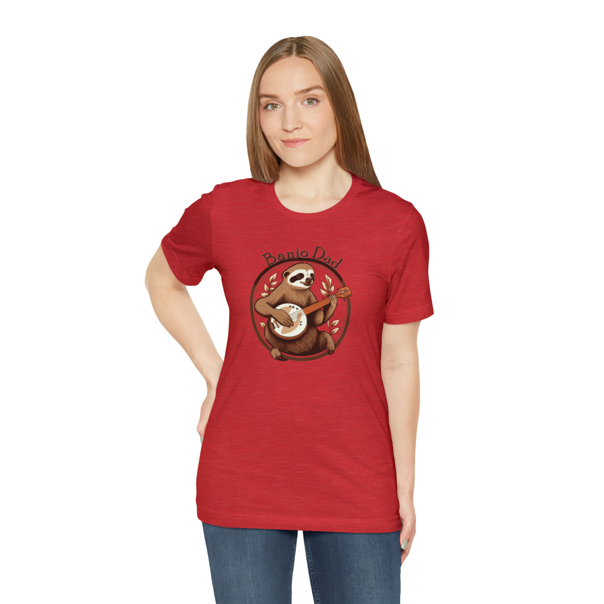 Banjo Dad - Sloth Banjo Shirt - Short Sleeve T - Banjo Gift, Fathers Day, Gift for Dad, Banjo Player, Bluegrass Music, Dad Musician Gift - Image 137