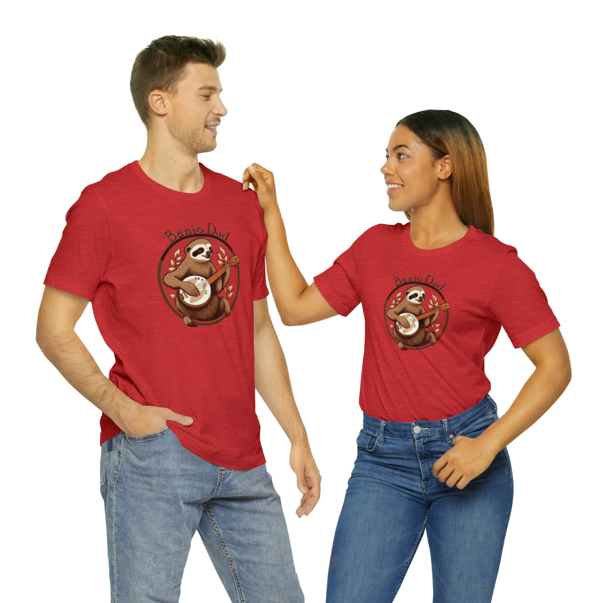 Banjo Dad - Sloth Banjo Shirt - Short Sleeve T - Banjo Gift, Fathers Day, Gift for Dad, Banjo Player, Bluegrass Music, Dad Musician Gift - Image 142