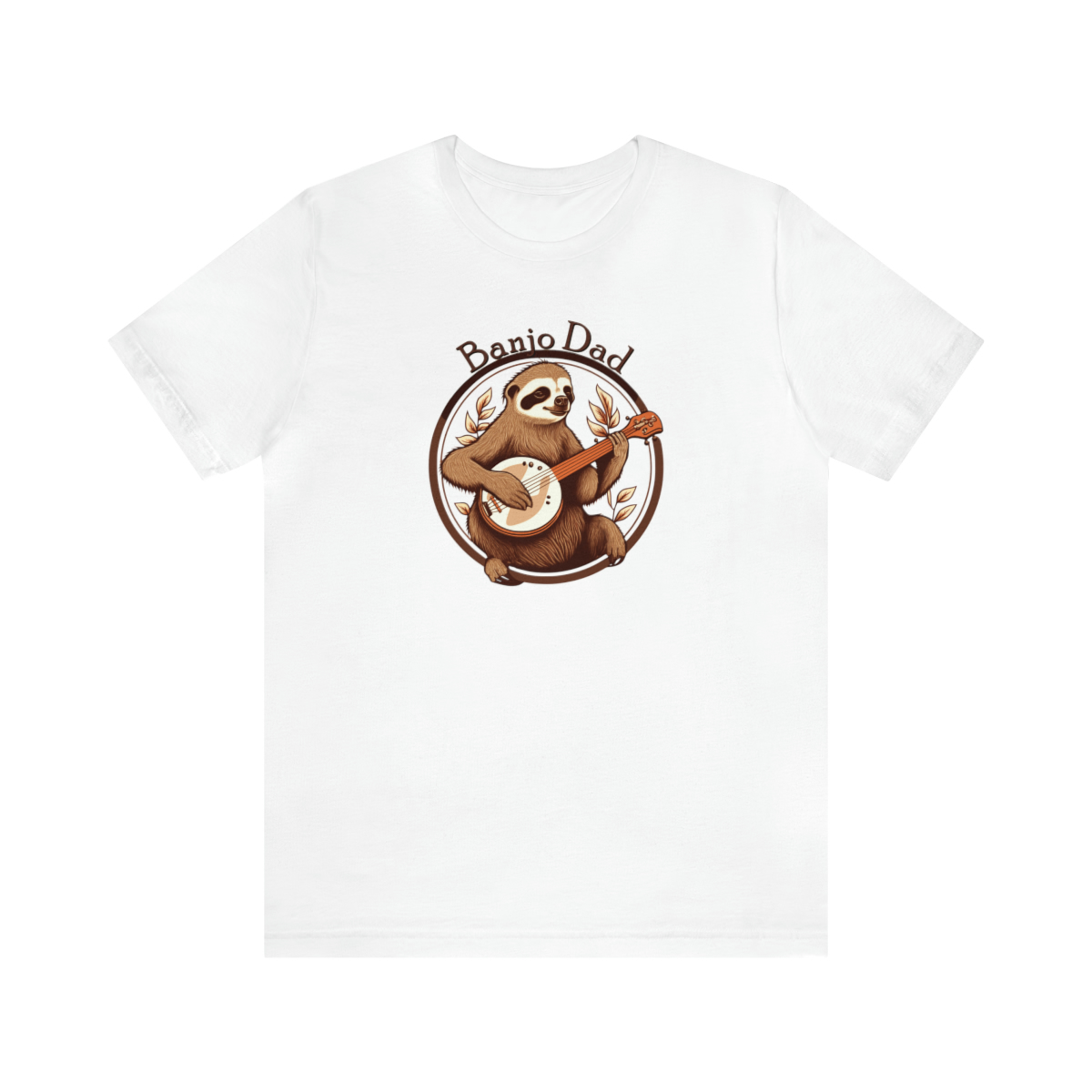 Banjo Dad - Sloth Banjo Shirt - Short Sleeve T - Banjo Gift, Fathers Day, Gift for Dad, Banjo Player, Bluegrass Music, Dad Musician Gift - Image 13