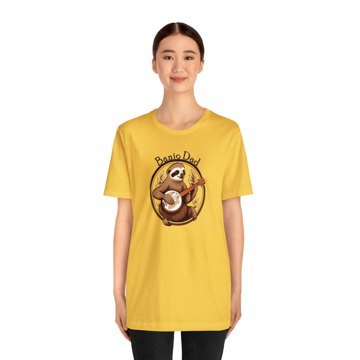 Banjo Dad - Sloth Banjo Shirt - Short Sleeve T - Banjo Gift, Fathers Day, Gift for Dad, Banjo Player, Bluegrass Music, Dad Musician Gift - Image 75