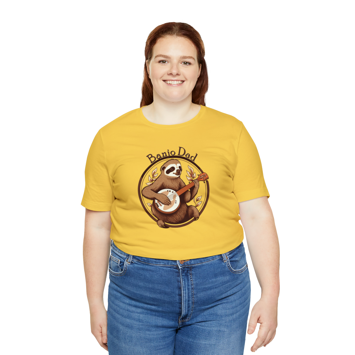Banjo Dad - Sloth Banjo Shirt - Short Sleeve T - Banjo Gift, Fathers Day, Gift for Dad, Banjo Player, Bluegrass Music, Dad Musician Gift - Image 79