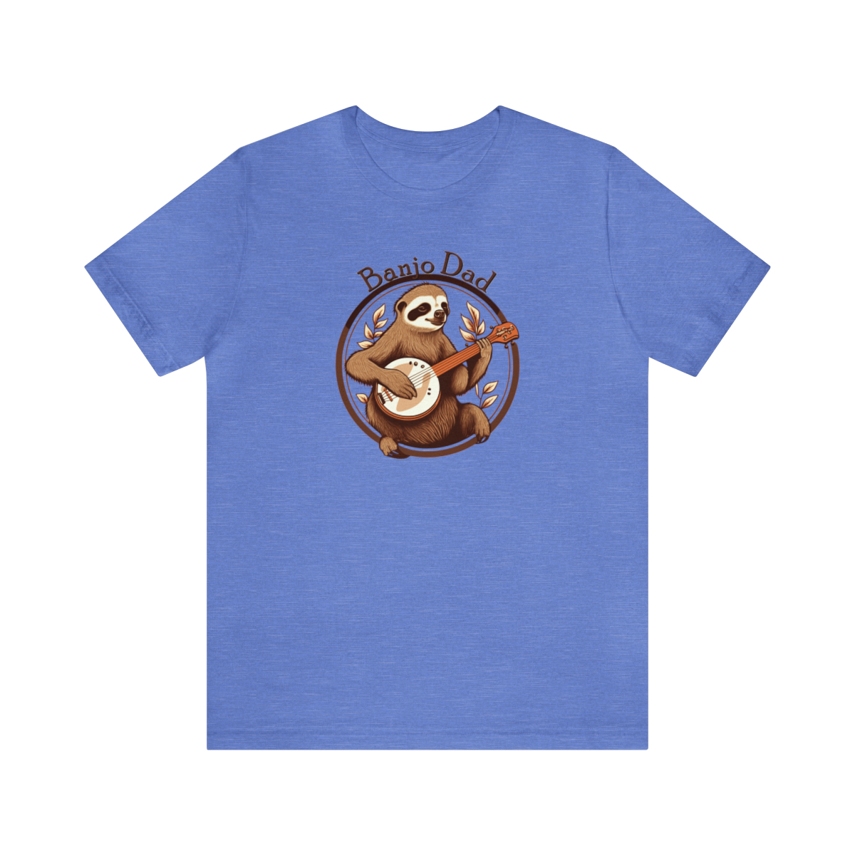 Banjo Dad - Sloth Banjo Shirt - Short Sleeve T - Banjo Gift, Fathers Day, Gift for Dad, Banjo Player, Bluegrass Music, Dad Musician Gift