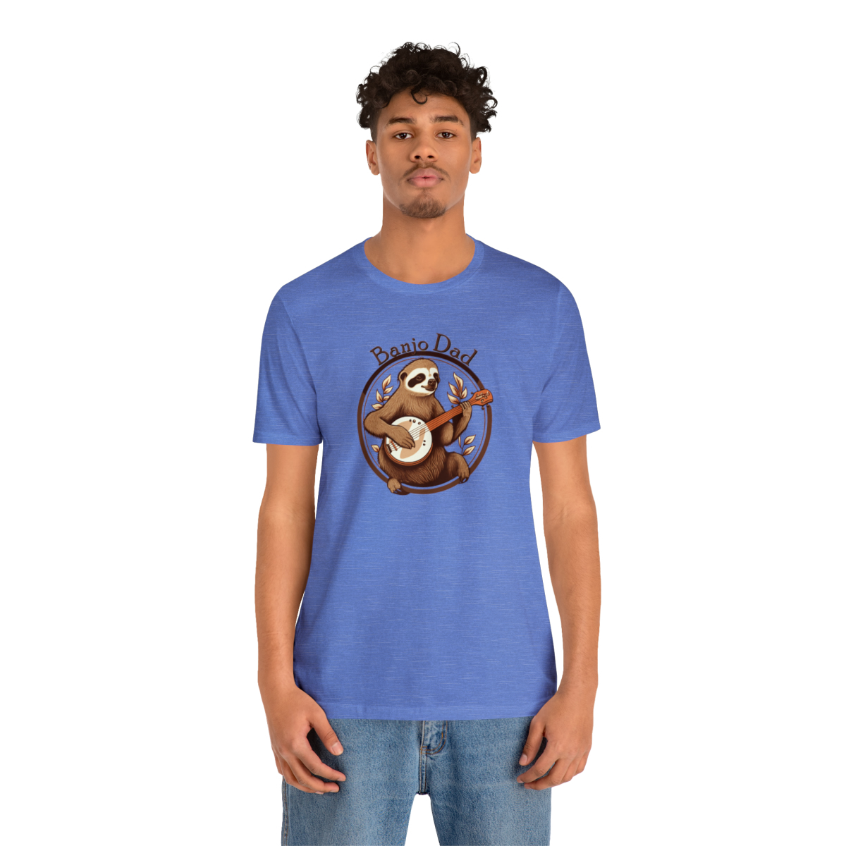 Banjo Dad - Sloth Banjo Shirt - Short Sleeve T - Banjo Gift, Fathers Day, Gift for Dad, Banjo Player, Bluegrass Music, Dad Musician Gift - Image 4