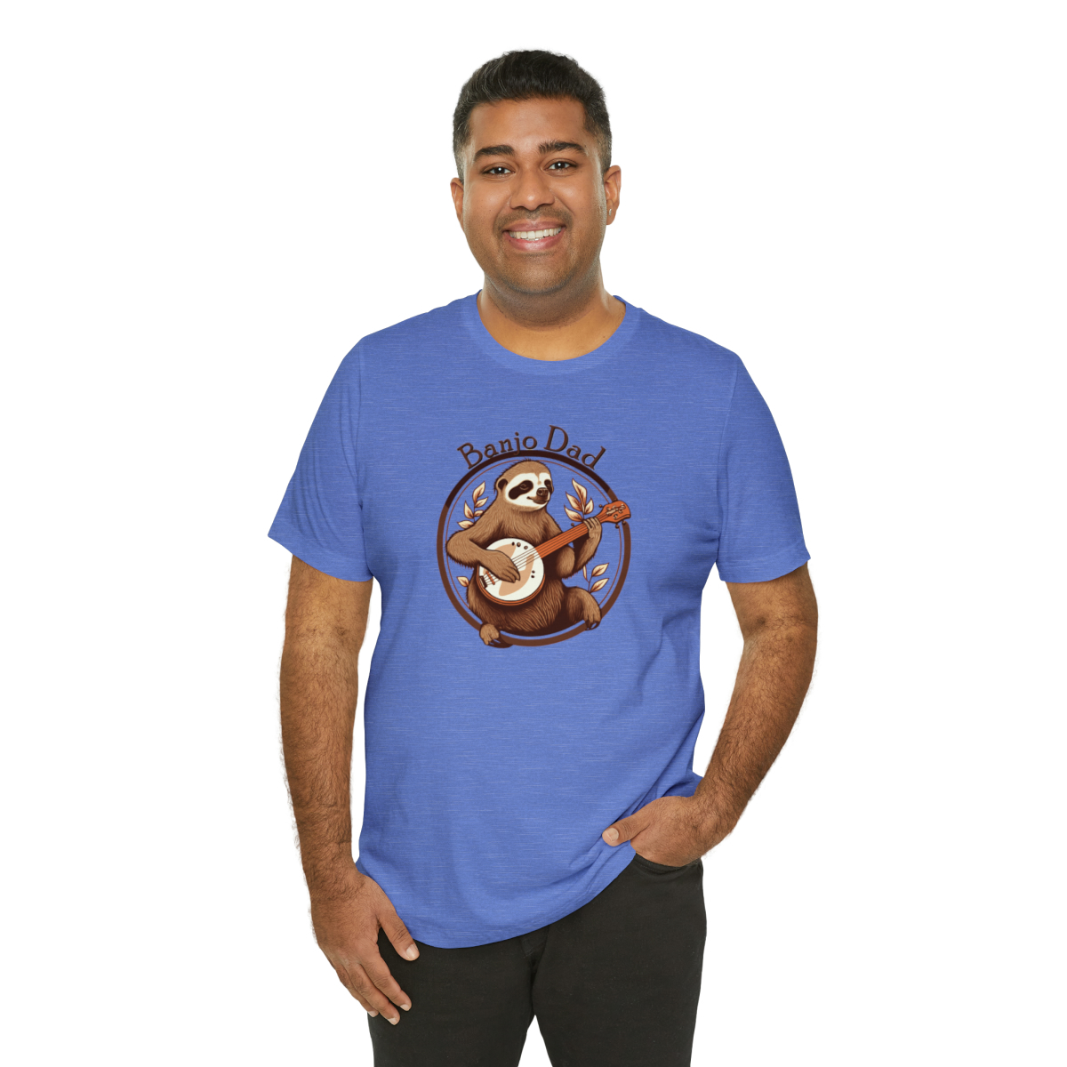 Banjo Dad - Sloth Banjo Shirt - Short Sleeve T - Banjo Gift, Fathers Day, Gift for Dad, Banjo Player, Bluegrass Music, Dad Musician Gift - Image 8