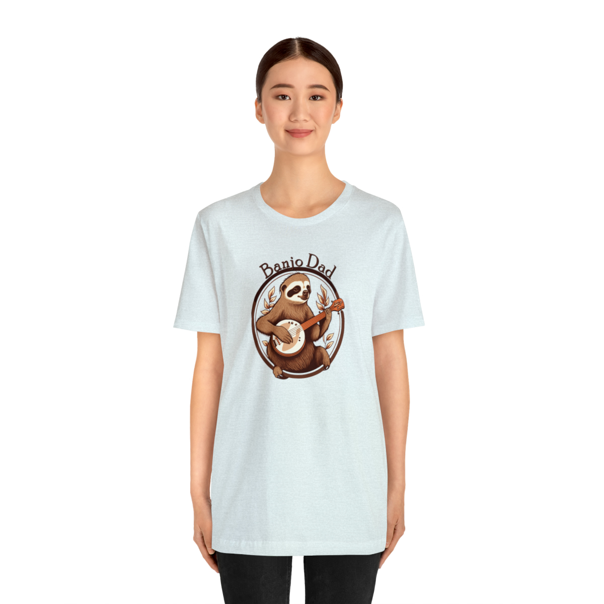Banjo Dad - Sloth Banjo Shirt - Short Sleeve T - Banjo Gift, Fathers Day, Gift for Dad, Banjo Player, Bluegrass Music, Dad Musician Gift - Image 99