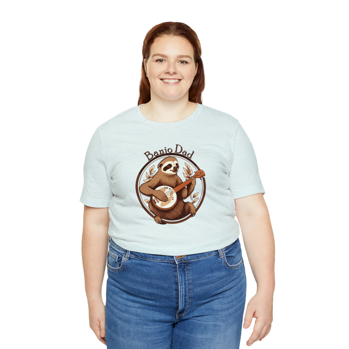 Banjo Dad - Sloth Banjo Shirt - Short Sleeve T - Banjo Gift, Fathers Day, Gift for Dad, Banjo Player, Bluegrass Music, Dad Musician Gift - Image 103