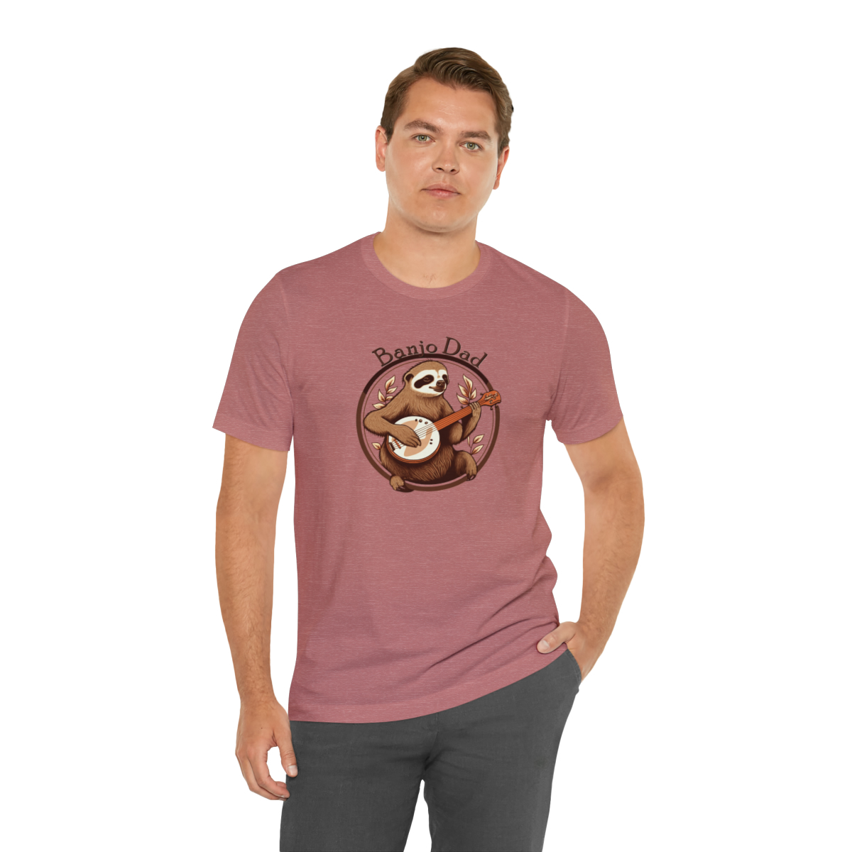 Banjo Dad - Sloth Banjo Shirt - Short Sleeve T - Banjo Gift, Fathers Day, Gift for Dad, Banjo Player, Bluegrass Music, Dad Musician Gift - Image 42