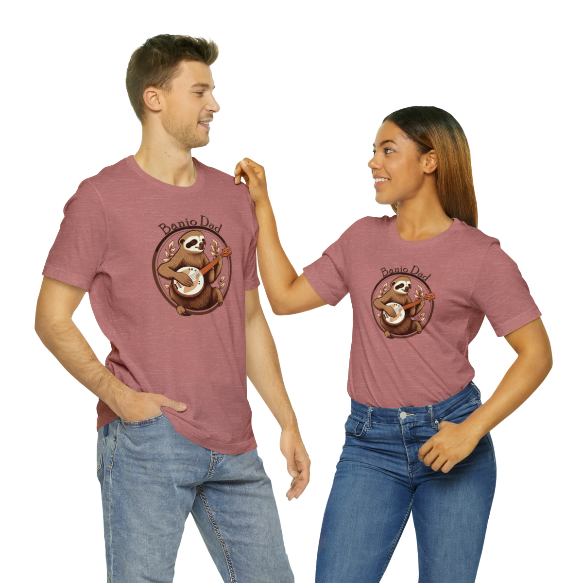 Banjo Dad - Sloth Banjo Shirt - Short Sleeve T - Banjo Gift, Fathers Day, Gift for Dad, Banjo Player, Bluegrass Music, Dad Musician Gift - Image 46